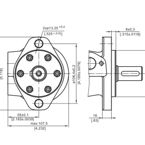 Купити Героторный гидромотор M+S Hydraulic MR200SH/4, фото 7