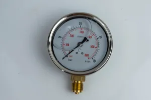 100R40.MGE GLYC.P.G.SS CASE D:100 0/40 BAR+PSI 1/2"BSPP BOTTOM