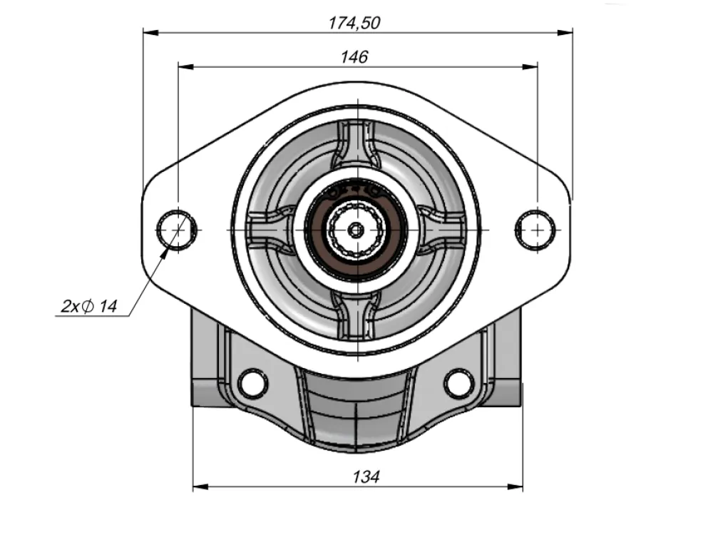 Купити Гидронасос секционный Kazel SAE BK-3 AKSA 41+26 LEFT, фото 4