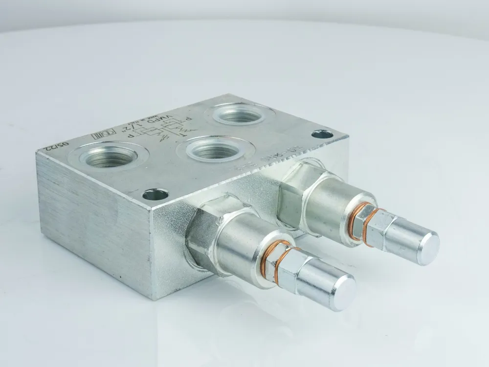 Купити Клапан запобіжний 2-х лінійний трубного монтажу VMPD 1/2" 50-250 BAR Oleodinamica Marchesini, фото 3