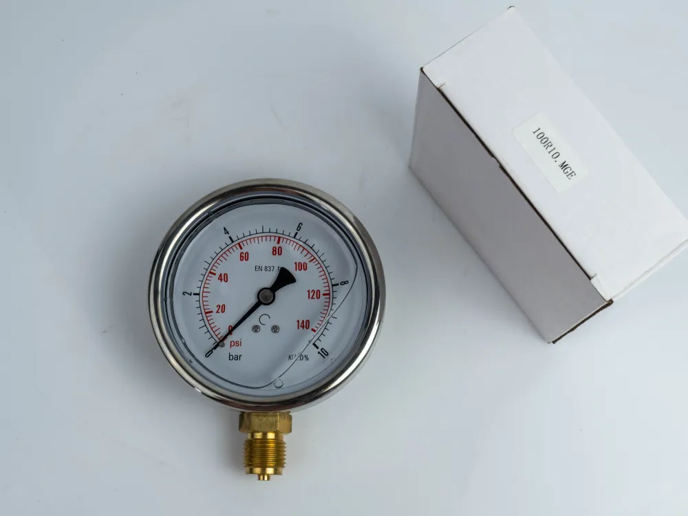 Купити Манометр 100R1000.MGE GLYC.P.G.SS. CASE D:100 1000 BAR+PSI 1/2"BSPP BOTTOM Oleodinamica Mozioni, фото 2