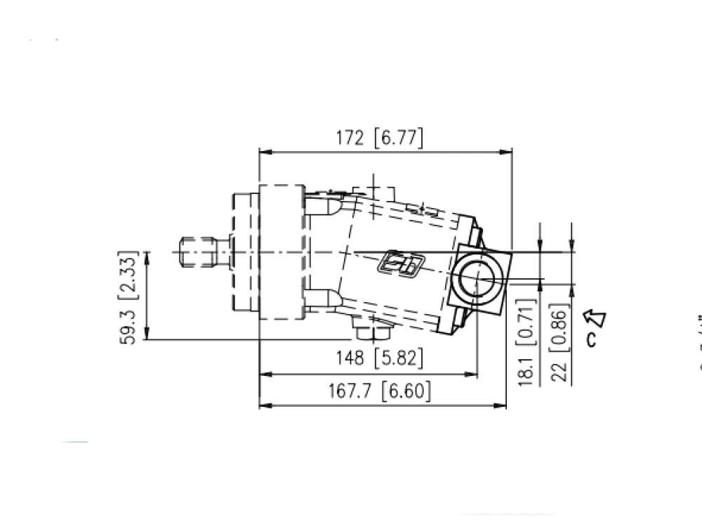 Гідронасос аксіально-поршневий Brevini H1C P 006 ME OA CAV FP1 DX N XXXX 000 XX XX XX