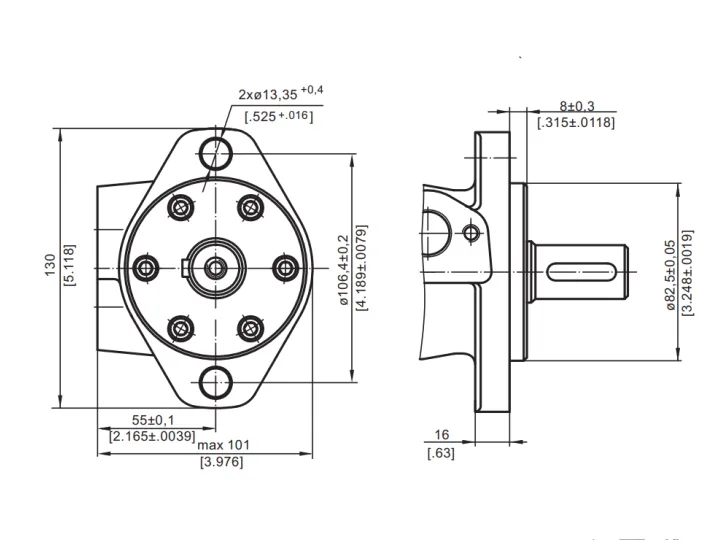 Купити Героторний гідромотор M+S Hydraulic MP25CDRS/4-SH M12-L5, фото 6