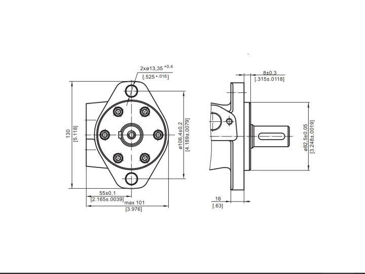 Купити Героторный гидромотор M+S Hydraulic МR 50C/4, фото 6