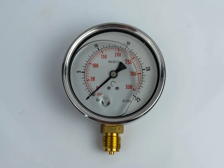 100R25.MGE GLYC.P.G.SS. CASE D:100 0/25 BAR+PSI 1/2"BSPP BOTTOM
