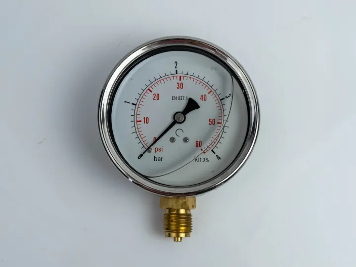 100R4.MGE GLYC.P.G.SS CASE D:100 0/4 BAR+PSI 1/2"BSPP BOTTOM
