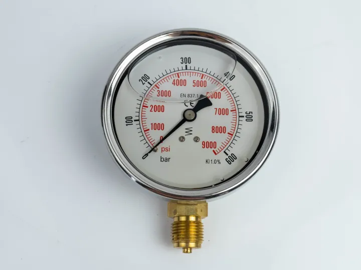 100R600.MGE GLYC.P.G.SS. CASE D:100 0/600 BAR+PSI 1/2"BSPP BOTTOM