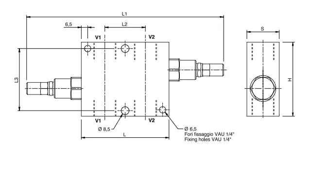 VAU 1/2" 10-180 BAR