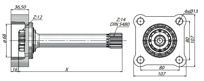 ZF PTO KZL CS 08-253 ZF PTO KZL CS 08-253
