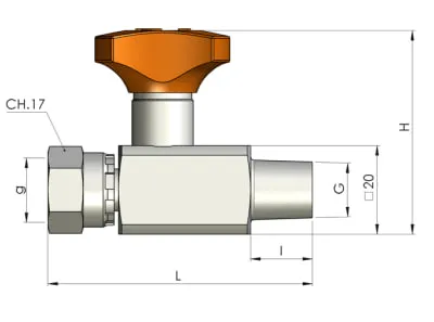 ZINC PLATED STRAIGHT ANTI-SHOCK VALVE